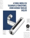4 Modlu Musluk Başlığı | Şelale, Yağmur, Sprey, Köpük Akışı | Yüksek Basınç Performansı | Modern Tasarım