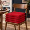 4’lü Düz Bağcıklı Sandalye Minderi · 40 × 40 × 4 cm · Kırmızı · 40 × 40 × 4 cm · 4 adet