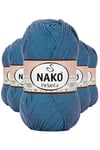 5 Adet Pırlanta Amigurumi El Örgü İpi Yünü Turkuaz 3409 - nako mudanis