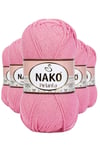 5 Adet Pırlanta Amigurumi El Örgü İpi Yünü Pembe 6740 - nako mudanis