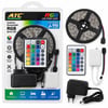 5m RGB Şerit LED (IP65, Kumandalı, Adaptörlü, 54 LEDs/m, SMD2835)