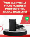 Abs Gövdeli Süper İnce Elektrikli Sakal Kesici – 45 Dk Kablosuz Kullanım, Yanak Makası Dahil