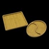Ahşap Sunum Tepsisi - Kare ve Dalgalı Oval Model
