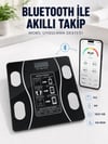 Akıllı Cam Baskül Bluetooth Mobil Uygulamalı Vücut Analiz Tartısı 180 Kg Lcd Ekran