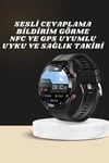 Akıllı Saat Amoled Ekran Metal Ve Deri Kordonlu Uyku Ve Sağlık Takibi Titreşimli