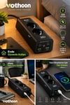 Akım Korumalı Priz 2 Ac Soket 2 Usb-a 2 Usb-c 35w Hızlı Şarj 1050j Koruma 2 Mt Kablo 2200w