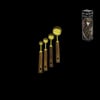 Altın Renk Metal 4'lü Ölçü Kaşık Seti (15ml, 5ml, 2.5ml, 1.25ml)