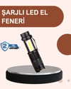 Alüminyum Gövdeli 2000 Lümen Güçlü Led El Feneri