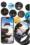 Amoled Ekran Metal Deri Silikon Kordonlu Uyku Ve Sağlık Takibi