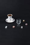 Ayaklı Kahve Yanı Bardağı Kristal Kesim Shot Bardak 7cm x 4 cm 6 Lı Set