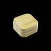 Bambu Ahşap Kare Çay Tabağı 9.7x9.7 cm - 6'lı Set