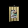 Bambu Kesme Tahtası 20x30x1.3 cm - Beyaz Çizgili Metal Kulplu