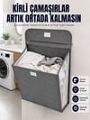 Banyo Ve Çamaşır Odası İçin Duvara Asılan Katlanabilir Çamaşır Sepeti
