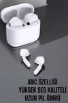 Beyaz Yeni Nesil Pro Bluetooth Kulaklık Yüksek Ses Kaliteli Anc Özelliği