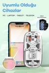 Bluetooth USB Çift Modlu Sessiz Mouse, Şeffaf Mıknatıslı Kapaklı, Type-C Şarjlı, DPI Ayarlı, Kablosuz 10m Çekim Mesafeli, Masaüstü Kısayol Tuşlu, Taşınabilir Şarjlı Mouse Turuncu