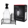 Cam Sıvı Sabunluk 500 ml Siyah Metal Stand ve Pompa