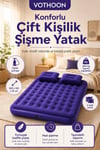 Çift Kişilik Şişme Yatak Dahili Pompalı 203x152x22 Cm 2 Yastıklı