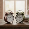 Çift Zilli Metal Masa Çalar Saat (10 cm)