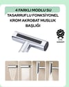 Çok Fonksiyonlu Musluk Başlığı | 4 Su Modu | Geniş Uyumlu Adaptör Seti | Mutfak Ve Banyo Uyumlu