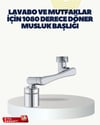 Çok Yönlü Dönebilen Musluk Başlığı 2 Fonksiyonlu Su Akışı
