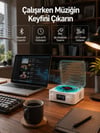 Dekoratif Gece Işıklı Bluetooth Hoparlör – Zaman Ve Pil Ekranlı