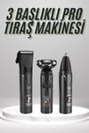 Dijital Göstergeli 3 Başlıklı Tıraş Makinesi Islak Kuru Lazer Öncesi Günlük