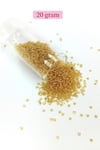 Dökme Cam Kum Boncuk (11/0) 2 mm - 20 Gram -  Şeffaf Bal Rengi - BNC033