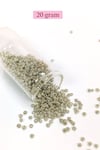 Dökme Cam Kum Boncuk (8/0) 3 mm - 20 Gram - Parlak Gümüş - BNC147