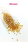 Dökme Cam Kum Boncuk (8/0) 3 mm - 20 Gram - Şeffaf Koyu Sarı - BNC176