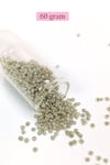 Dökme Cam Kum Boncuk (8/0) 3 mm - 60 Gram - Parlak Gümüş - BNC188