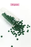 Dökme Cam Kum Boncuk Büyük Boy (6/0) 4 mm - 20 Gram - Koyu Yeşil - BNC104