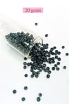Dökme Cam Kum Boncuk Büyük Boy (6/0) 4 mm - 20 Gram - Siyah - BNC084