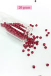 Dökme Cam Kum Boncuk Büyük Boy (6/0) 4 mm - 20 Gram - Bordo - BNC097