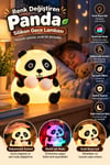 Dokunmatik Kontrollü Renk Değiştiren Panda Gece Lambası Çocuk Odası Ve Yatak Odası