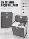 Duvara Asılabilir Katlanabilir Kirli Çamaşır Sepeti Geniş Hacimli Düzenleyici