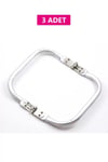 Gizli Metal Çanta Bursu – 3 Adet - 14 cm - Metal Çanta Aparatı Çanta Aksesuarı