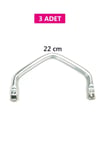 Gizli Metal Çanta Bursu – 3 Adet - 22 cm - Metal Çanta Aparatı Çanta Aksesuarı
