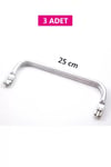 Gizli Metal Çanta Bursu – 3 Adet - 25 cm - Metal Çanta Aparatı Çanta Aksesuarı