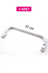 Gizli Metal Çanta Bursu – 3 Adet - 27 cm - Metal Çanta Aparatı Çanta Aksesuarı