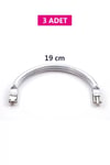 Gizli Metal Oval Çanta Bursu – 3 Adet - 19 cm - Metal Çanta Aparatı Çanta Aksesuarı
