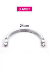 Gizli Metal Oval Çanta Bursu – 3 Adet - 24 cm - Metal Çanta Aparatı Çanta Aksesuarı
