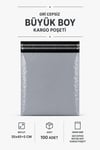 Gri Cepsiz Büyük Boy Kargo Poşeti 35x45+5 Cm 100 Adet