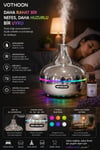 Gümüş Vazo Model Rgb Işıklı Hava Nemlendirici & Aromaterapi Difüzör – 550 Ml Kumandalı