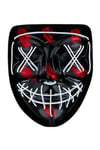 Hallowen Parti Maskesi Neon Led Işıklı Maske 3 Modlu Cadılar Bayramı Maskesi
