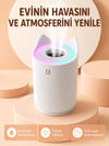 Hava Nemlendirici Buhar Makinesi Aromaterapi Led Işıklı Oda Nemlendirici