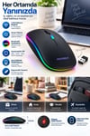 İnce Ergonomik Tasarım 2.4g Kablosuz Led Mouse