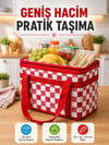 Isı Yalıtımlı Termos Piknik Çantası Geniş Hacimli Soğuk Ve Sıcak Taşıma Çantası