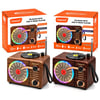 Işıklı Retro Bluetooth FM Radyo Hoparlör - USB & Type-C Şarjlı