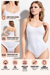 Kadın İp Askılı Çıtçıtlı Body Beyaz Esnek ve Yumuşak Kumaş, Vücuda Uyumlu - ryl - 2600