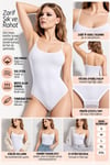 Kadın İp Askılı Çıtçıtlı Body Beyaz Esnek ve Yumuşak Kumaş, Vücuda Uyumlu - ryl - 2600